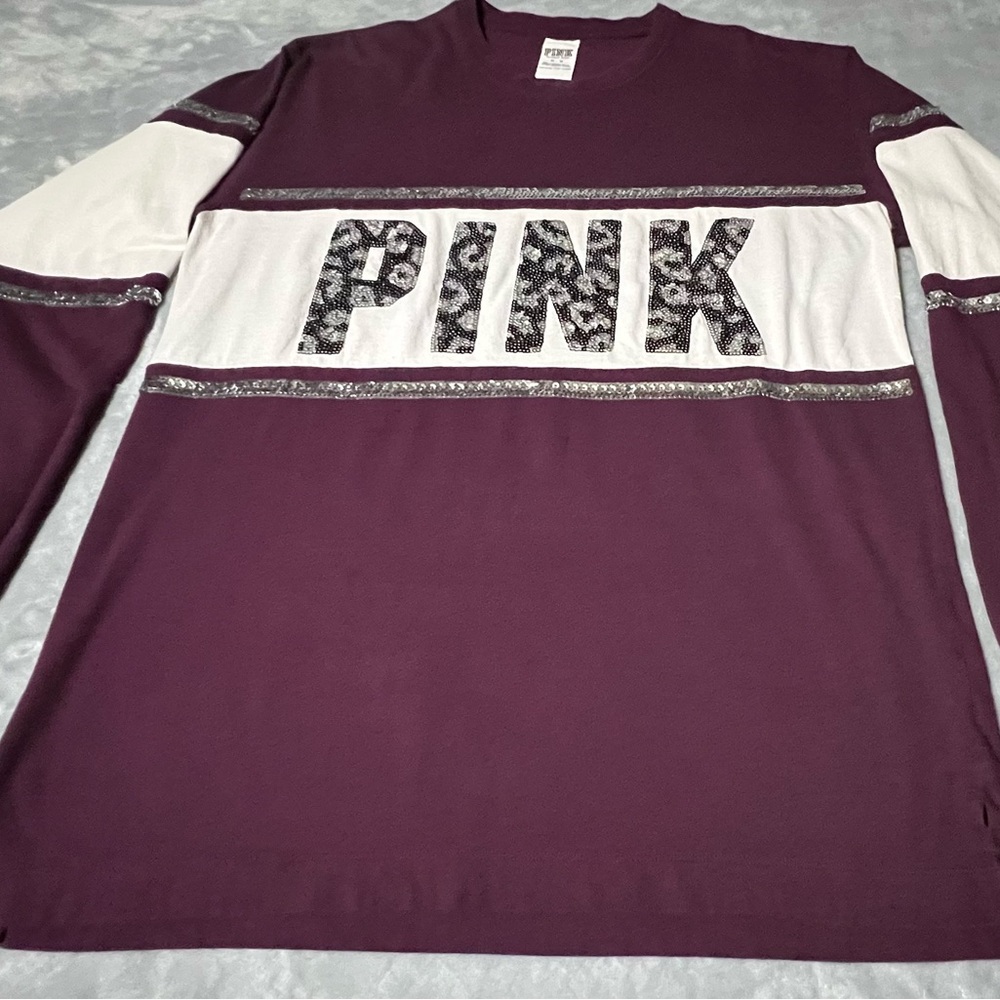 PINK Victoria's Secret Maroon Long Sleeve